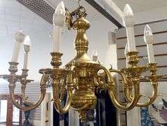HEAVY BRASS CHANDELIER
