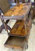 ANTIQUE TWO-TIER LAMP TABLE
