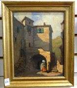 SMALL EUROPEAN OIL PAINTING