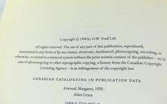 ALIAS GRACE BY MARGARET ATWOOD, SIGNED BY THE AUTHOR