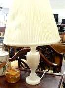 ONYX AND ALABASTER TABLE LAMPS