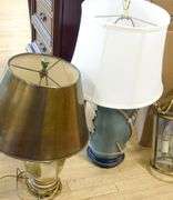 BOX LOT OF LAMPS, ETC.