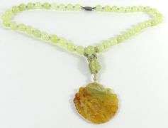 JADE NECKLACE & BROOCH