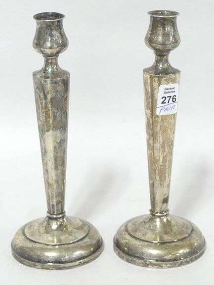 PAIR OF STERLING CANDLESTICKS