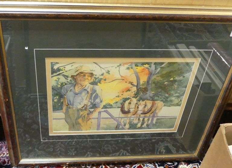 TWO OILS, PASTEL AND WATERCOLOUR