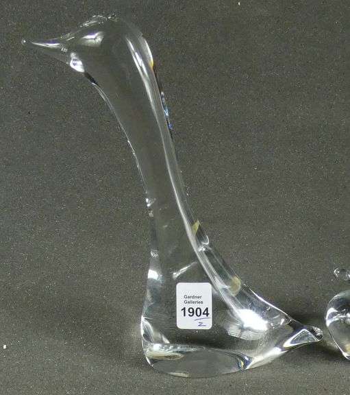 2 DAUM CRYSTAL FIGURINES