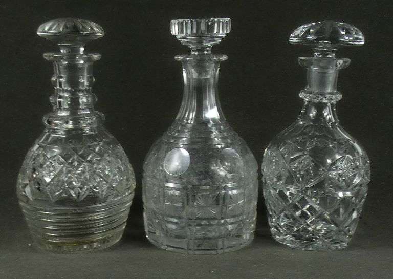5 CRYSTAL DECANTERS