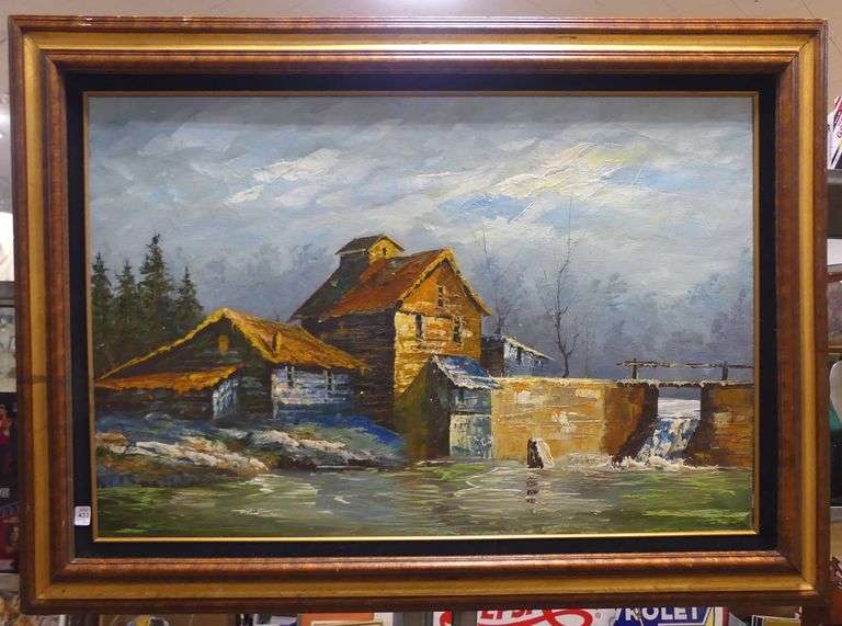 OIL PAINTING AND TEXTURED PRINT