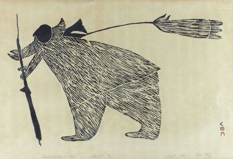 1966 STONECUT PRINT BY ELEESHUHE PARR