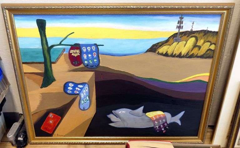 TWO FRAMED OIL PAINTINGS