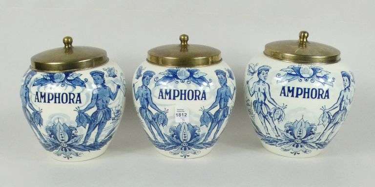 SET THREE DELFT JARS