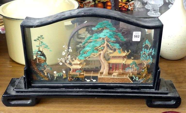 TWO SHADOWBOX DISPLAYS AND STAND