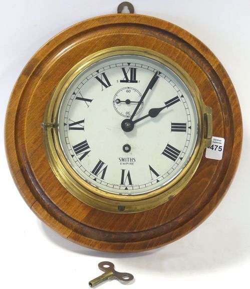 SMITHS "EMPIRE" BRASS SHIP'S CLOCK