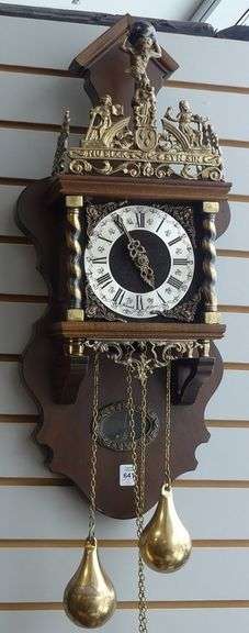 TWO DUTCH STYLE WALL CLOCKS