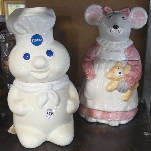 TWO CERAMIC COOKIE JARS