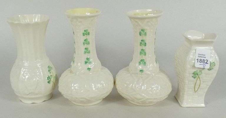 8 BELLEEK VASES