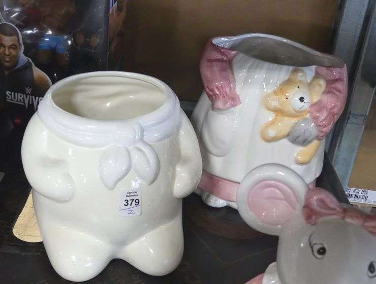 TWO CERAMIC COOKIE JARS