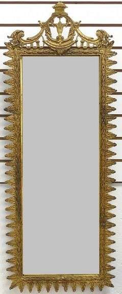 GILDED METAL WALL MIRROR