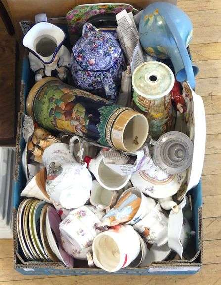 BOX LOT OF CHINA AND POTTERY