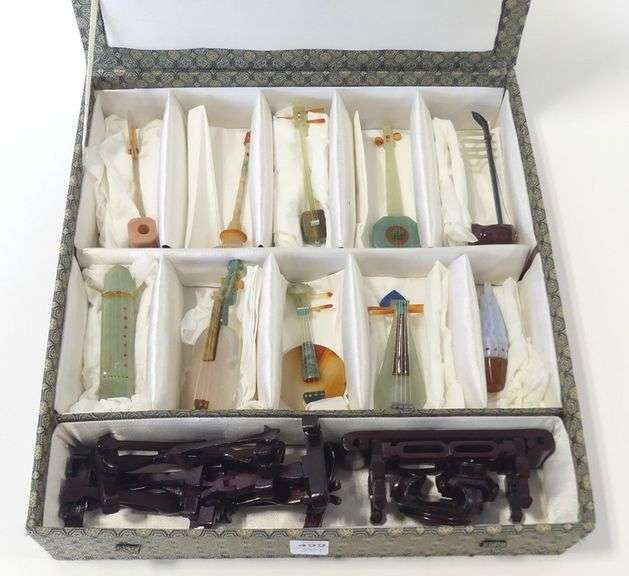 CHINESE STONE "INSTRUMENT" CARVINGS