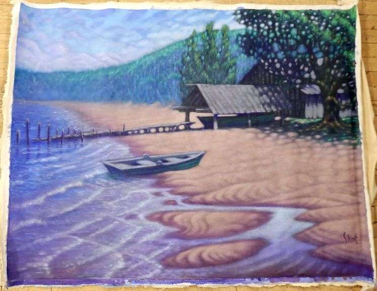 LARGE OIL ON CANVAS BY SKOT MACDOUGALL