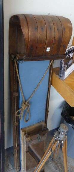 TOBOGGAN, CABBAGE SLICER AND TRIPOD