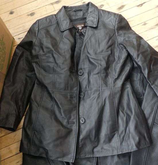 TWO MEN'S LEATHER COATS