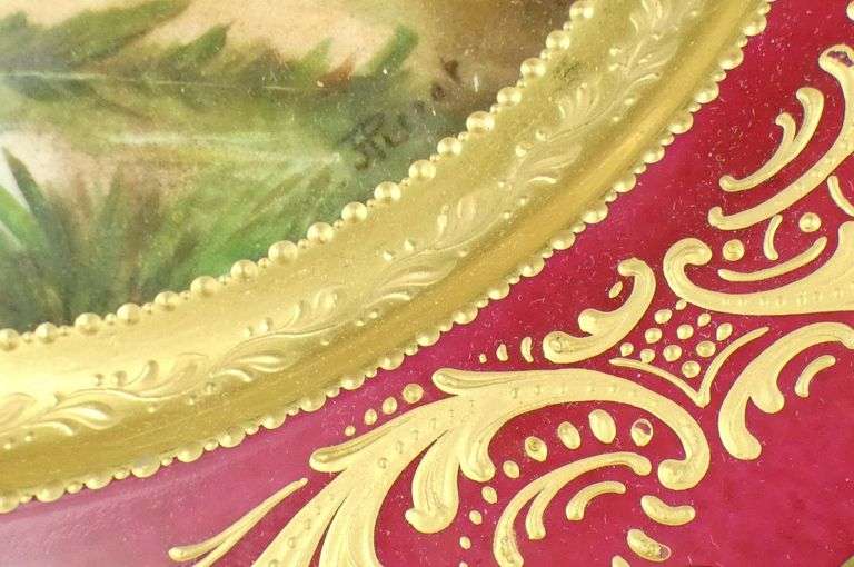 PAIR PORCELAIN PLATES