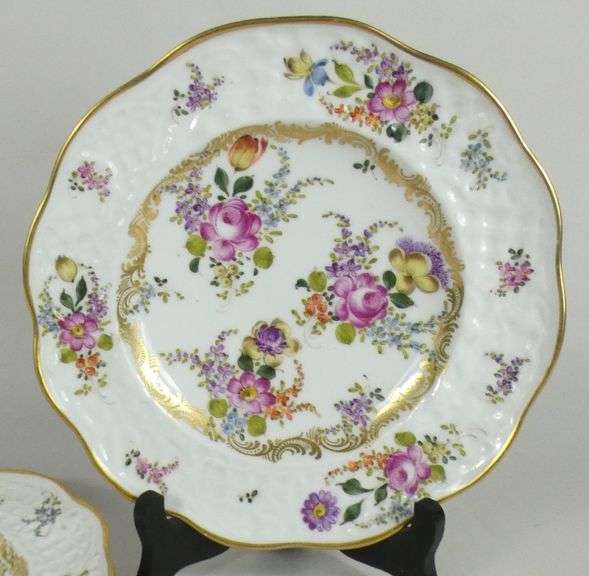 PAIR ANTIQUE GERMAN PORCELAIN PLATES