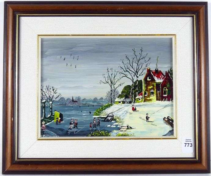 FOLK ART DUTCH SCHOOL PAINTING