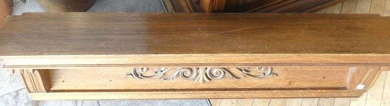 ANTIQUE OAK WALL SHELF