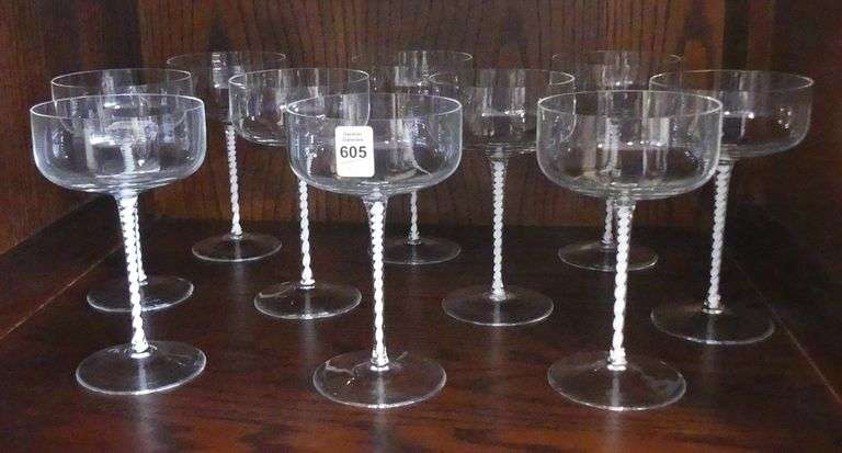SET OF MCM COUPE/CHAMPAGNE GLASSES