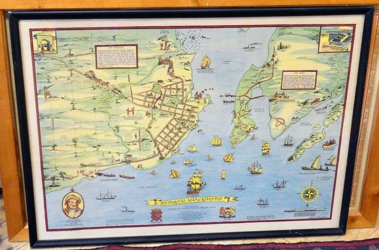 THREE FRAMED VINTAGE MAPS