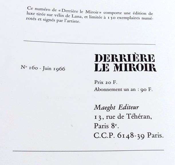 JEAN PAUL RIOPELLE MAGAZINE WITH LITHOGRAPHS