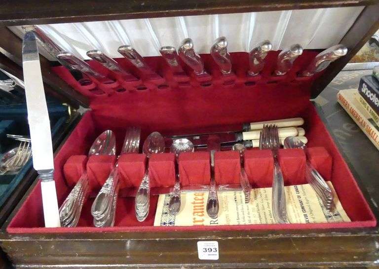 TWO CANTEENS OF SILVER PLATE FLATWARE