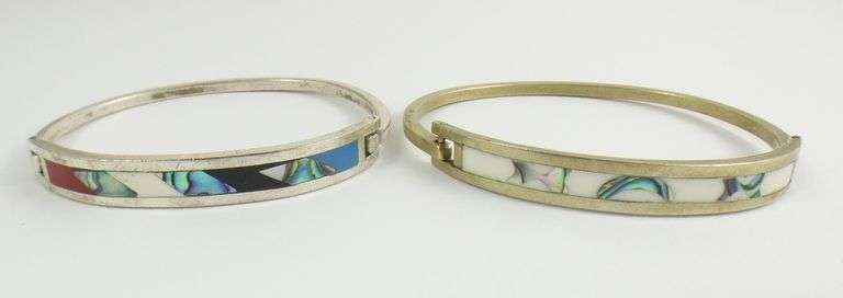 6 VINTAGE MEXICAN BRACELETS