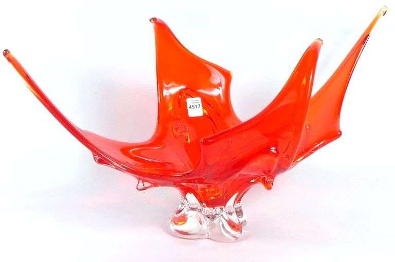 LARGE MCM ART GLASS CENTREPIECE