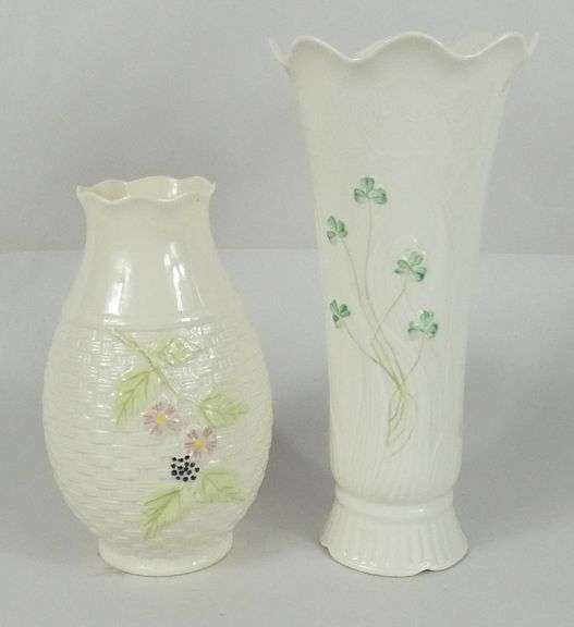 2 BELLEEK VASES