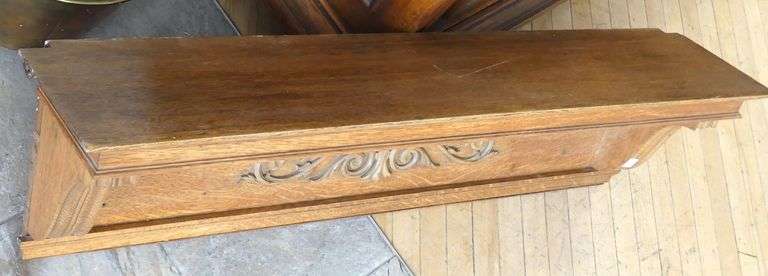ANTIQUE OAK WALL SHELF