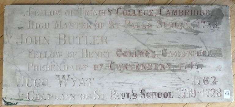 18TH CENTURY TRINITY COLLEGE MARBLE PLAQUE