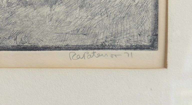 FRAMED ROBERT PATTERSON ETCHING