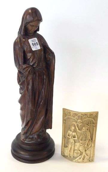 TWO RELIGIOUS SCULPTURES