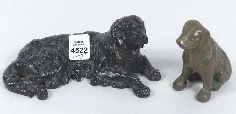 TWO DOG SCULPTURES