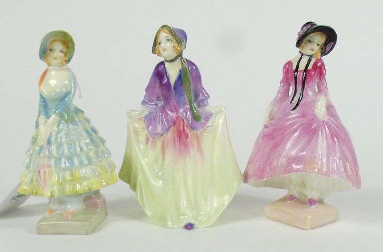 3 EARLY DOULTON MINIATURE FIGURINES