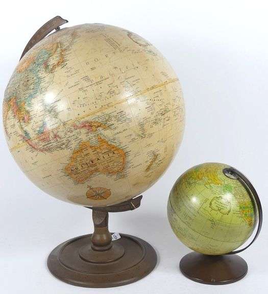 TWO TERRESTRIAL GLOBES
