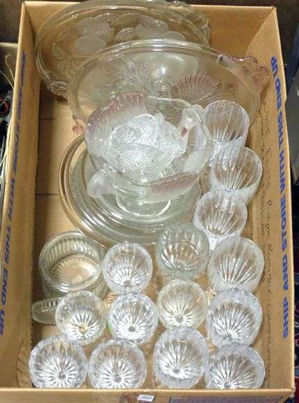 BOX LOT OF STEMWARE, ETC.