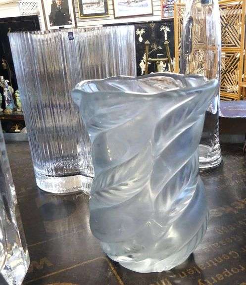 THREE QUALITY VASES AND DECANTER