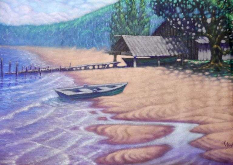 LARGE OIL ON CANVAS BY SKOT MACDOUGALL