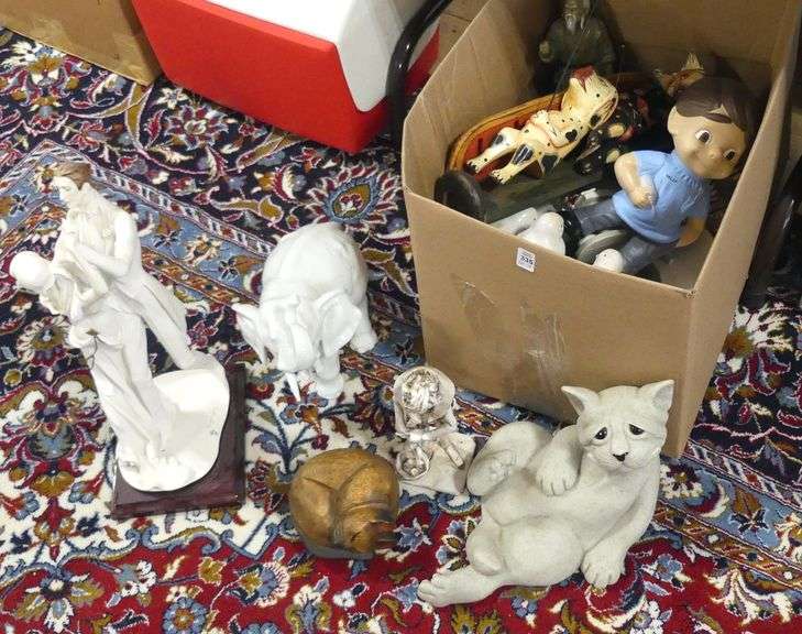 BOX LOT OF FIGURINES