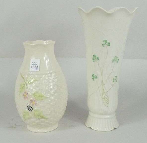 2 BELLEEK VASES